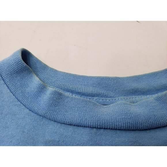 Ocean Pacific Adult Shirt Short Sleeve Back Front Graphics Single Stitch Blue L - Picture 7 of 14